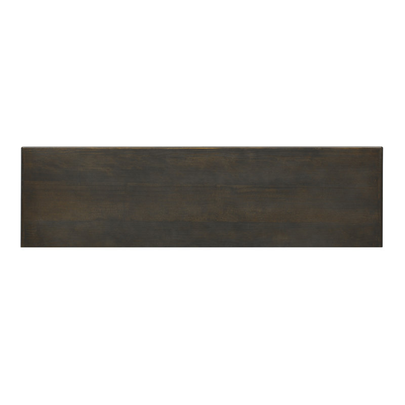 Bahez Console Table With 2 Large Drawers And Open Storage Shelf, Espresso