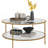 Side Table with Storage, Round End Table, 2-Tier Tempered Glass Coffee Table-236208911-236208904