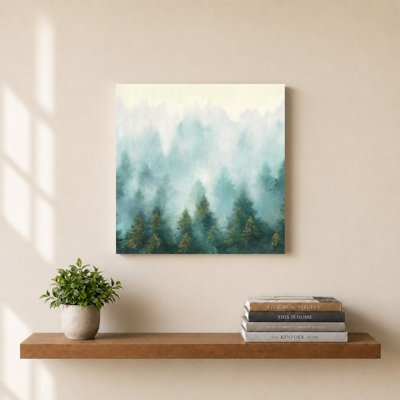 Misty Forest by Julia Purinton - Graphic Art on Canvas