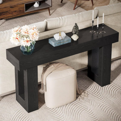 Console en bois massif noir Modern Modern