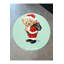 Tapis rond lavable moderne à motif d'ours de Noël turquoise-864168793