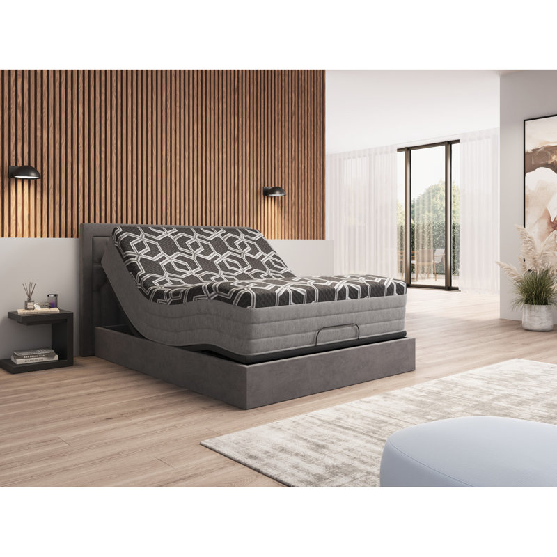 Matelas pour très grand lit de 14 po - Sommeil plus frais avec soulagement de la couverture de glace, gel de cuivre de 3 po et graphite argenté, noyau en mousse HD, fabriqué en US Advantage, noyau de durabilité,