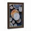 Toile grise grise et brune sur fond bleu-133061822