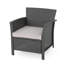 Chaise de patio avec coussin Morphis-100483775-100483774