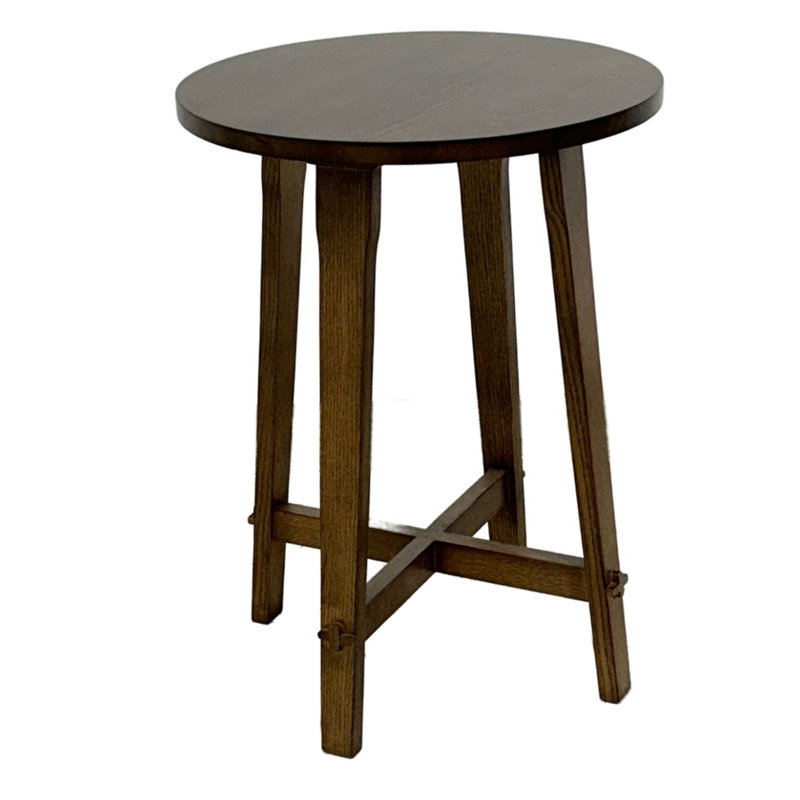 Table de bout en bois massif Arts and Crafts