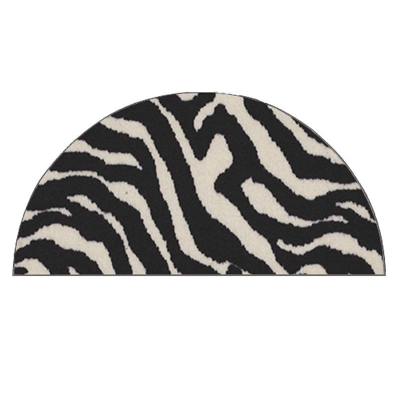 Tapis imprimé animal - beauté de zèbre, Demi-cercle 42 po x 84 po