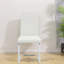 Chaises de salle à manger modernes en PU blanc, pieds en métal chromé pour la cuisine et la maison