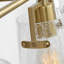 Applique murale de salle de bain 4 lumières Crofton au fini chrome avec abat-jour en verre transparent craquelé-112738088-112738090-112738091