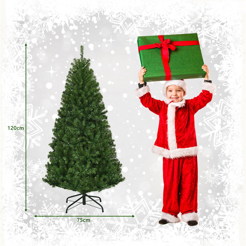 Lighted Artificial Fir Christmas Tree, 120cm H
