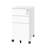 3-Drawer Mobile File Cabinet with Lock, All-Steel Rolling Storage Cart with Anti-Tip Design, Fully Assembled Office/Home Cabinet in White