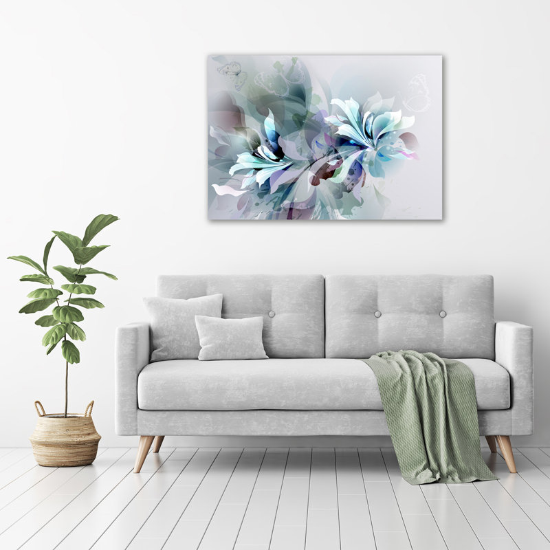 Abstraction Flowers - Wrapped Canvas Print