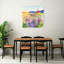 Petite montagne, église, paysage contemporain abstrait, impression d'art mural-790539017
