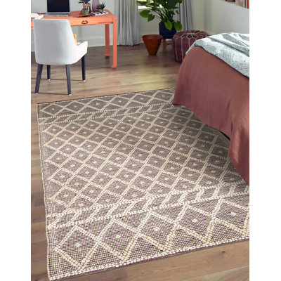 Tapis rectangulaire nouvel âge en laine 4 pi 11 po x 8 pi 2 po Demeri