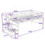 Lit mezzanine simple en métal avec escalier-1651864010