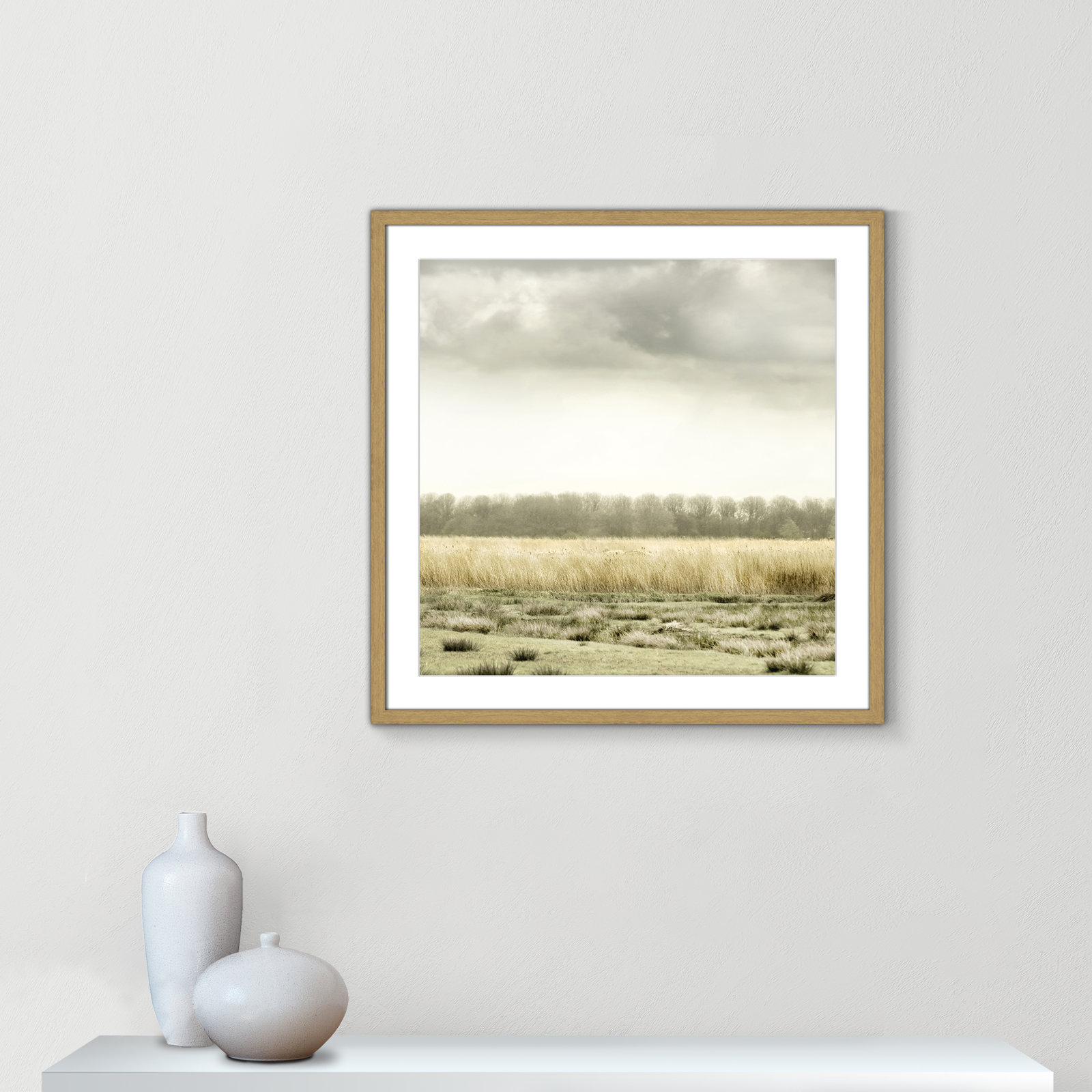 Henri "Meadowland" Print by Danita Delimont, 27.5" H x 27.5" W , Natural Wood Grain