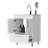 Othello Modern Bathroom Vanity with 2-Door Cabinet, One Draw, 4 Metal Legs-68816100-68816101