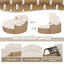 170cm Wide Curved Iron Patio Daybed