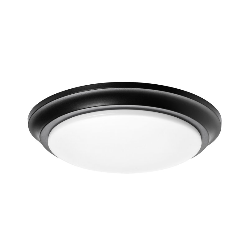 Plafonnier encastré à DEL Marlyce, H 1,7 po x l 12 po x P 12 po, Noir