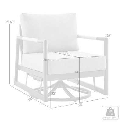 Fauteuil oscillant d'extérieur noir en aluminium et en bois noir avec coussins gris, pivotant à 360 degrés, glissant pour un confort optimal, résistant aux intempéries, à la rouille, sans assemblage, cadre facile à nettoyer entièrement assemblé,