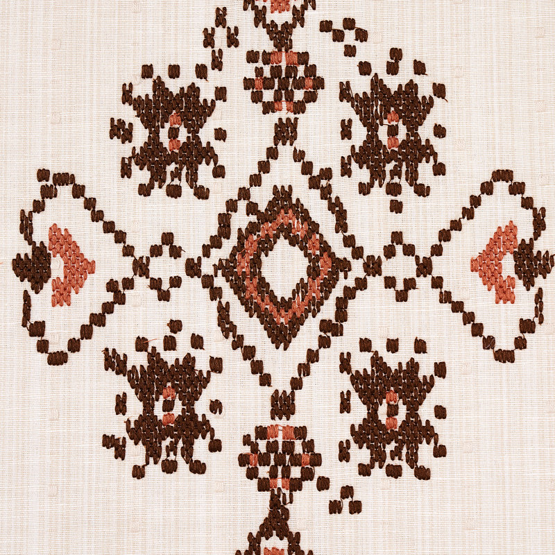 Nadira Embroidery Fabric, Cocoa