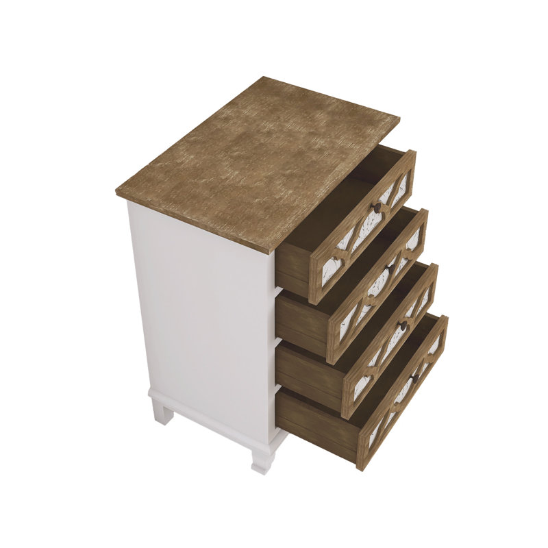 Commode d'appoint en bois massif Brooklee