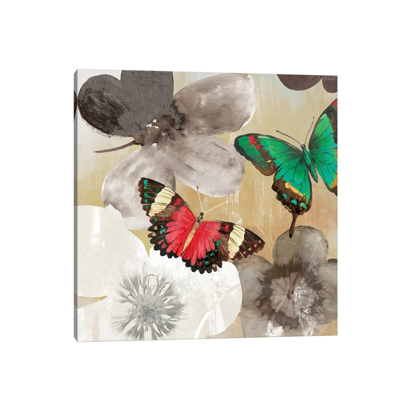 Aflutter I by Aimee Wilson - Wrapped Canvas Painting, 66.04 cm H x 66.04 cm W x 3.175 cm D
