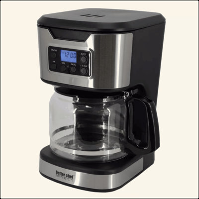 Better Chef 12-Cup Programmable Coffee Maker With Stainless Steel Accents