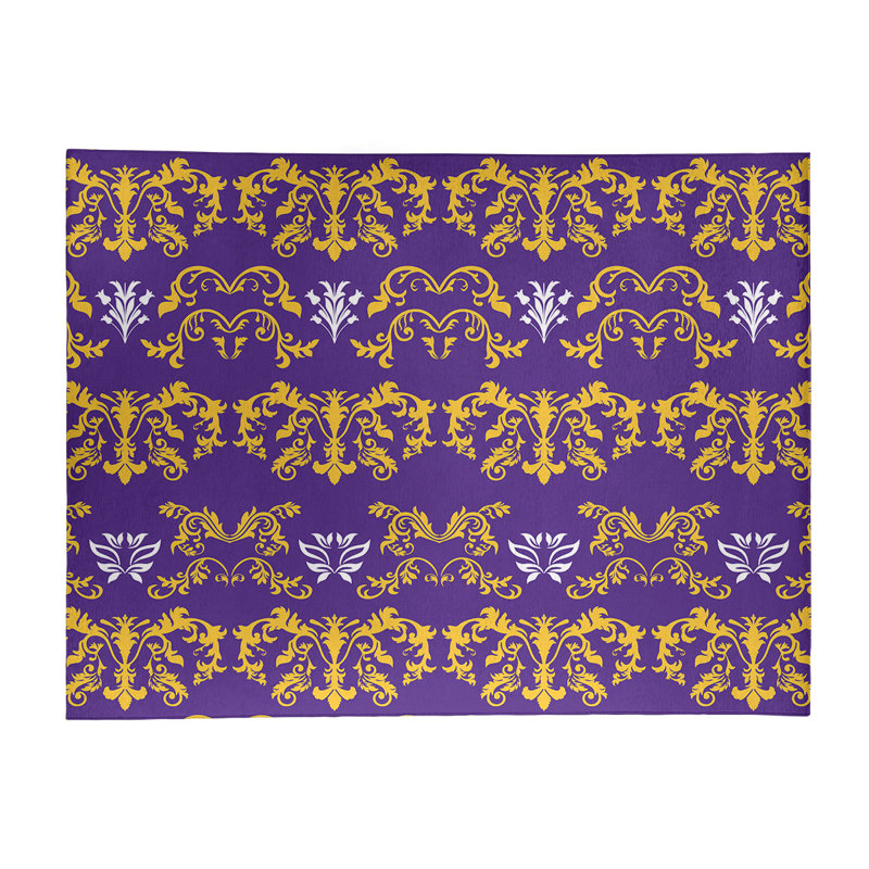 Damask Indoor Rug, Rectangle 8' x 10'