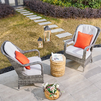 Nyjae 3 Piece Rattan Seating Group With Cushions