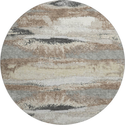 Premium Machine Washable Prisco Taupe Rug