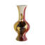 Vase rond en céramique avec une finition abstraite multicolore-612615355