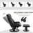 Recliner With Ottoman Footrest, Recliner Chair With Vibration Massage, Faux Leather And Swivel Wood Base For Living Room And Bedroom