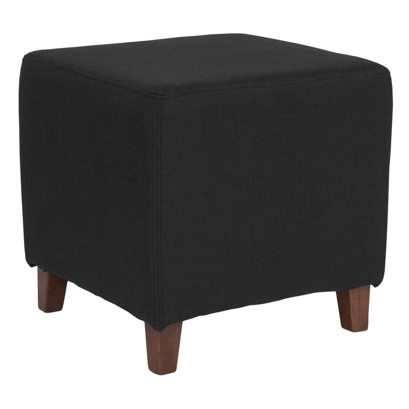Repose-pieds cubique rembourré Castagna Taut, Noir