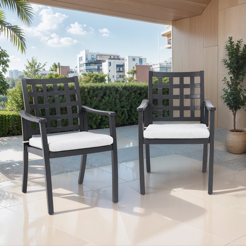 Patio Aluminum Club Chair With Sunbrella Cushions (Set Of 2)