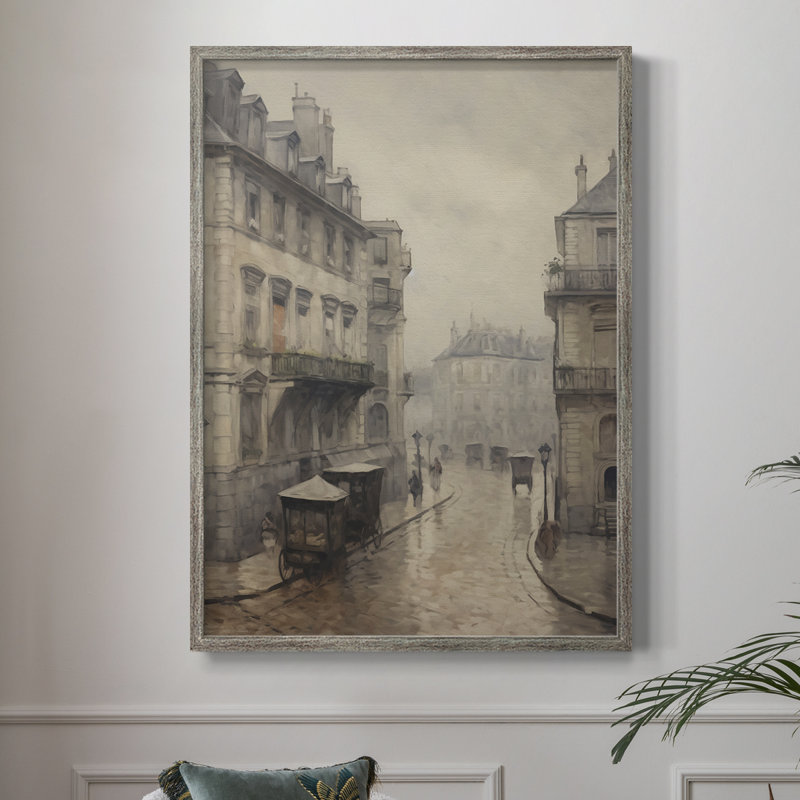 «Vintage Landscape VI», reproduction encadrée - bois massif, H 11 po x l 9 po