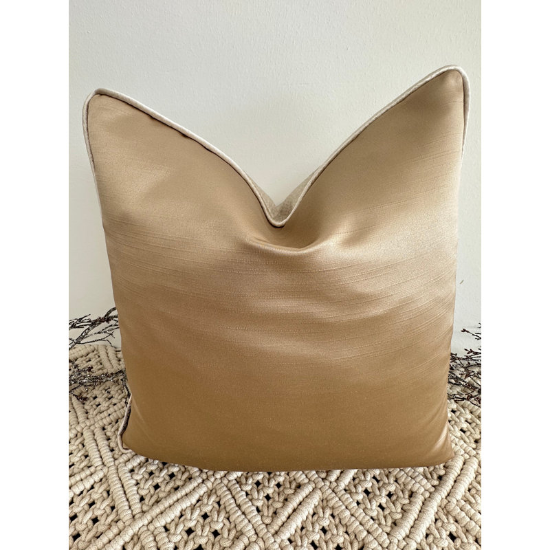 Abstract Gold Square Cushion Cover, Gold 