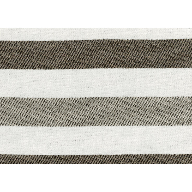 Repose-pieds en chenille moderne - Siège antidérapant pour la maison, Polyester rayé gris / beige
