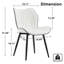 Chaise d'appoint rembourrée en similicuir avec structure en métal-1307793395