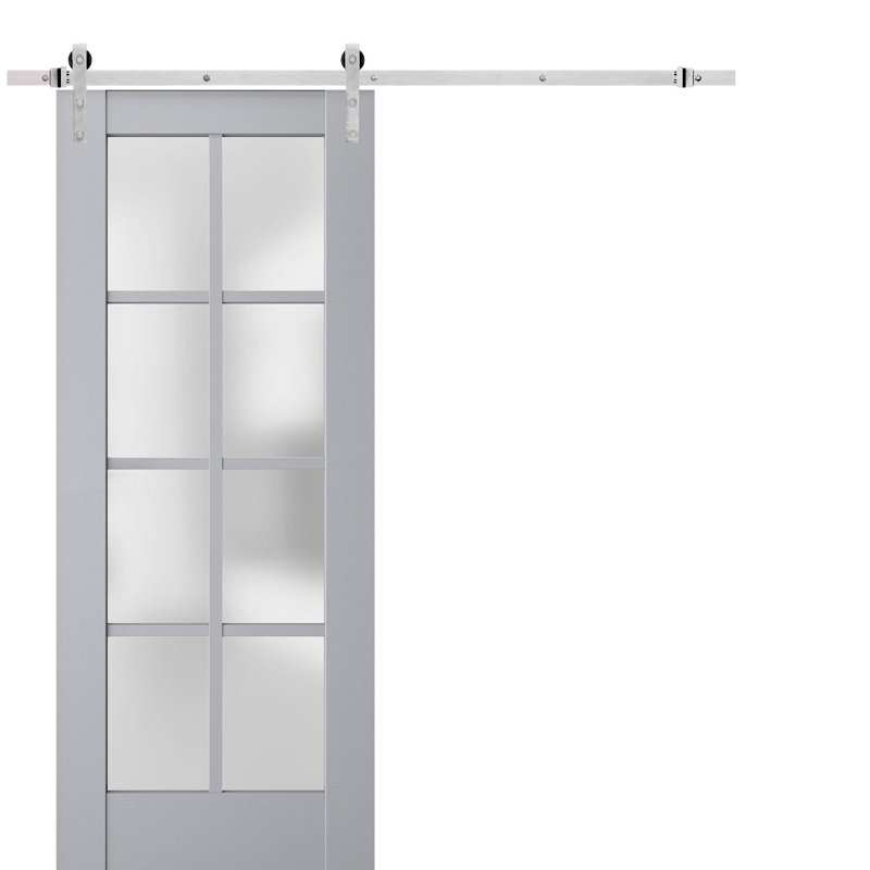 Porte de grange Veregio, 24 po x 84 po, Gris