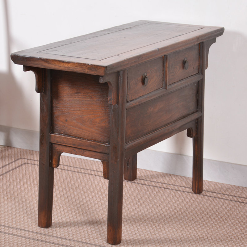 Console en bois massif de style Mid-Century