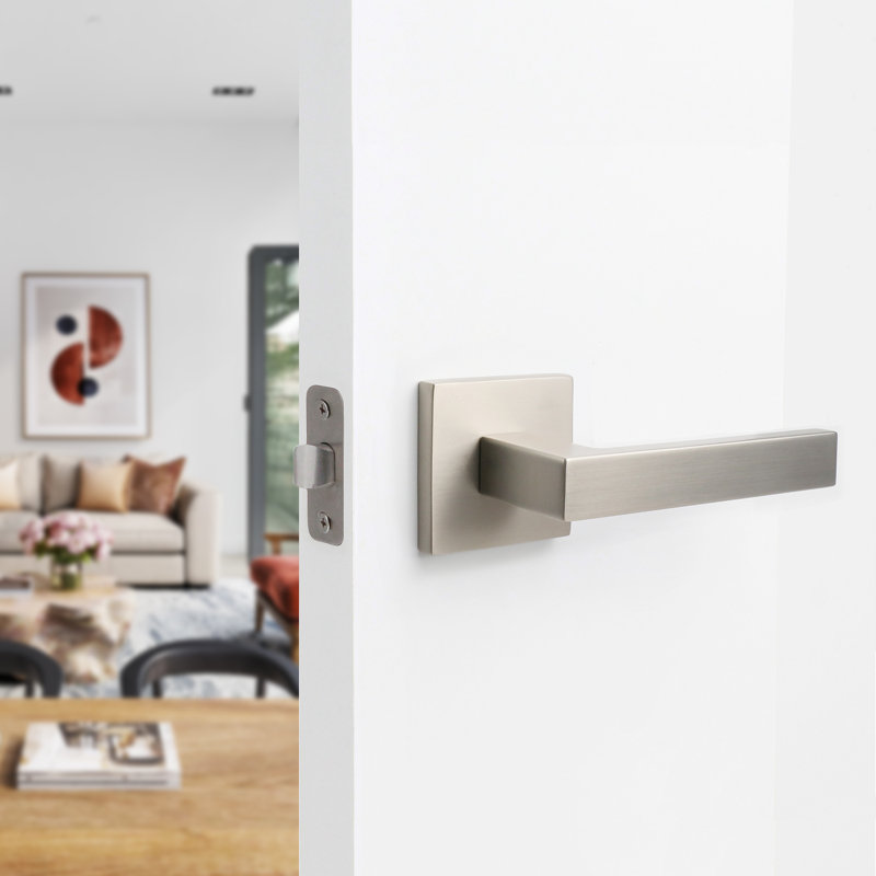 Poignée de porte intérieure Allen, Gauche, Nickel satiné, Intimité