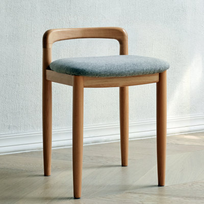 Natural Beech Wood Make-Up Stool Bed Bench for Dining Room, Bedroom