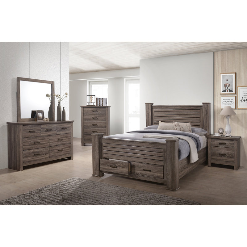 Mobilier de chambre à coucher avec tiroirs en bois