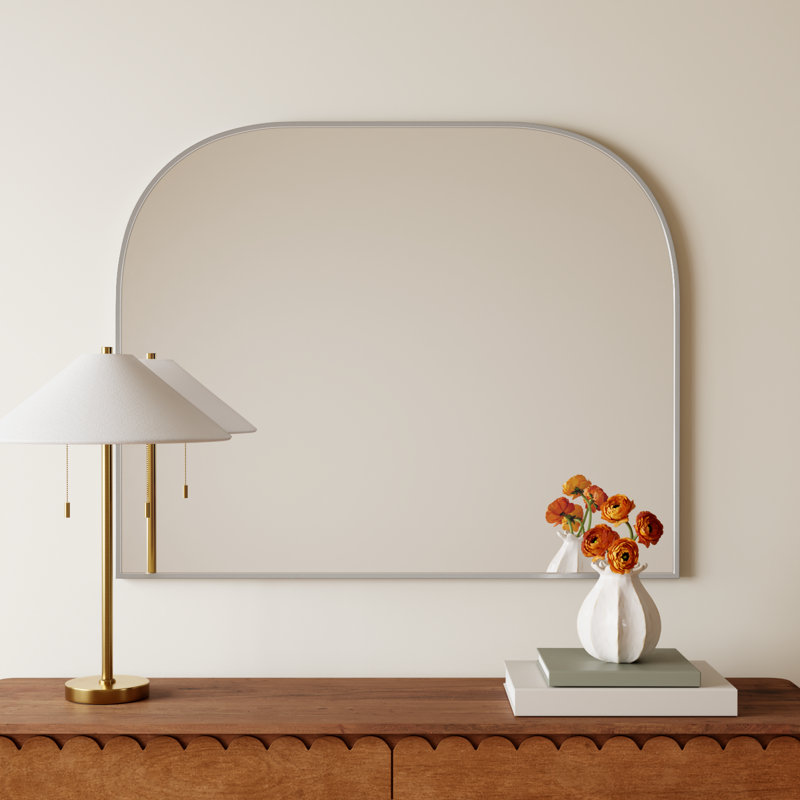 Miroir mural Sabine, Argent argent, 34 po x 42 po