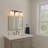 21'' 3-light Modern Elegant Brass And Black Bathrooom Vanity Light With Milk White Glass Shades