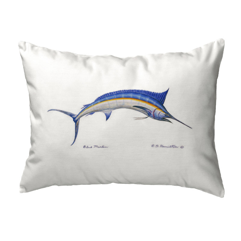 Housse et coussin rectangulaires d'extérieur Marlin Marlin, Blanc