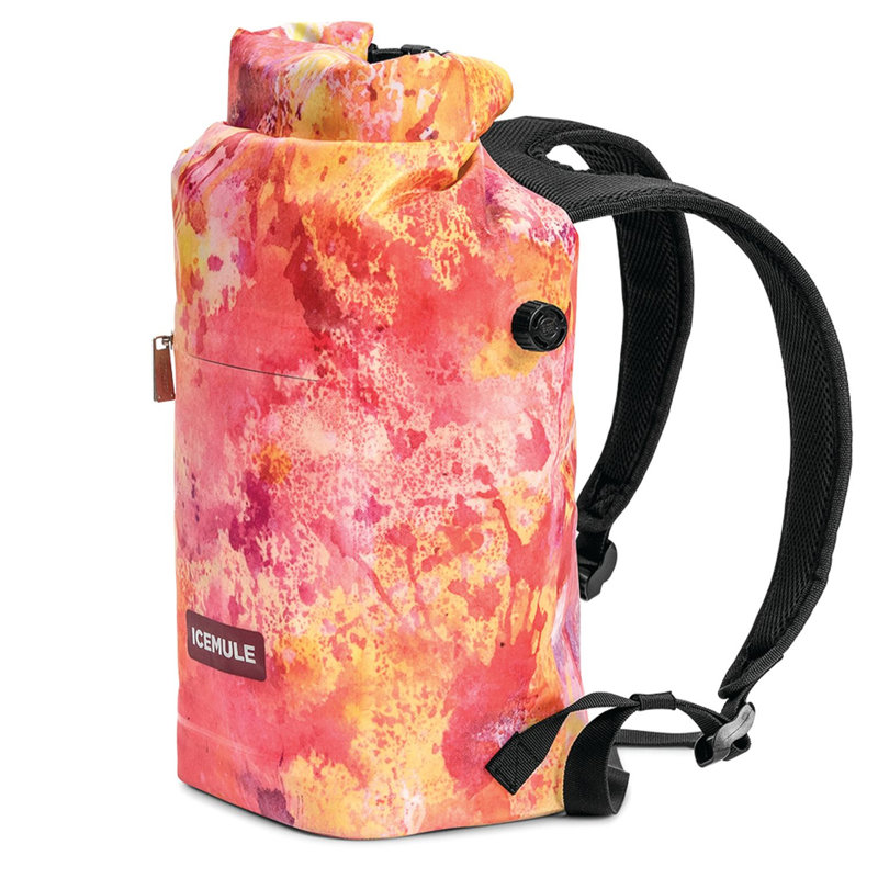 IceMule Coolers 9.5 Quarts Backpack Cooler, Pink/Yellow