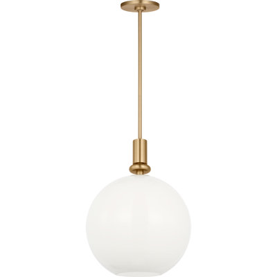 Vincent Casual Single Light Pendant In Satin Brass