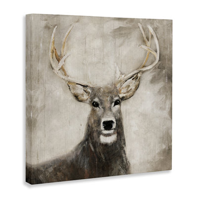 «Gazing Deer in Neutrals Canvas», conception de Sally Swatland