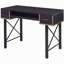 Black computer desk with keyboard tray